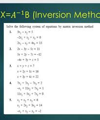 x a 1b inversion metho solve the