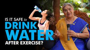 should we drink water after exercise or
