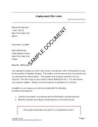 employment offer letter usa legal