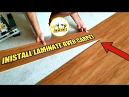 install laminate over carpet