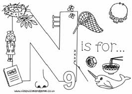 Kids at the age 3 to 5 love coloring pages. Letter N Colouring Sheets Kids Puzzles And Games