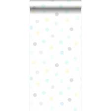 wallpaper polka dots matt white and