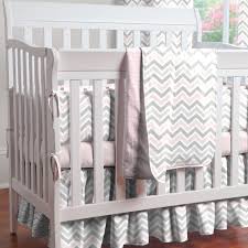Pink And Gray Chevron Mini Crib Bedding
