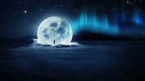 moon night sky scenery 4k wallpaper