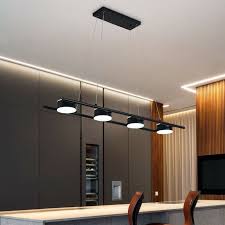 Black Pendant Light Bar Led Lamp Large Chandelier Lighting Kitchen Ceiling Light Ebay
