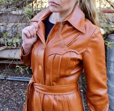 Real Leather Trench Coat