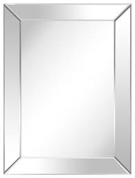 moderno beveled rectangle wall mirror