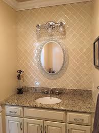 glass tile backsplash bathroom