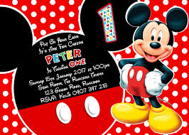 Birthday Invitations Mickey Mouse Themed Invitation