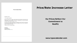 free printable rate increase
