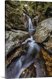 bingham falls with foliage on the rugged rocks green mountains stowe vermont large solid faced canvas wall art print great big canvas