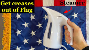 getting creases out of flag using a