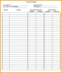 General Ledger Templates Self Employment Template Pdf Updrill Co