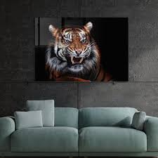 Tiger Tempered Glass Wall Art