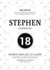 18th Birthday Party Invitation Design Template In Word Psd