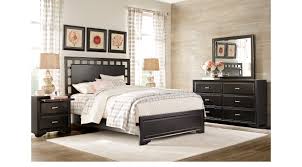 Contemporary black nickel 4 piece queen bedroom set. Belcourt Black 7 Pc Queen Lattice Bedroom Panel Contemporary
