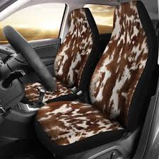 Cow Skin Cowhide Car Seat Cover Front