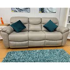 dublin leather 3 seater reclining sofa