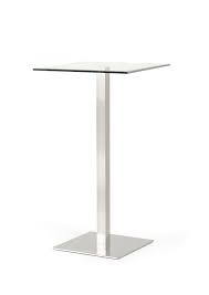 Modrest Gavin Modern Square Glass Bar Table