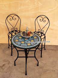 Moroccan Mosaic Table And Chairs Bistro