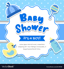 baby shower boy frame background