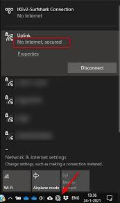 how to fix no internet secured