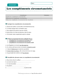 Evaluation Complements Circonstanciels | PDF