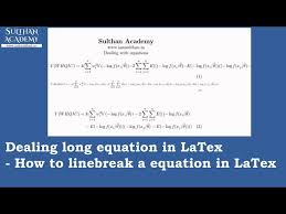 Long Equation In Latex
