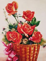 Roses In Basket Deepak Arts