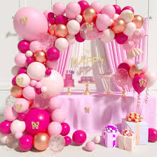 henviro pink balloon garland arch kit