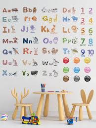 2 Sheets Alphabet Animal Wall Decals