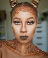 halloween makeup looks giraffe clown pixel