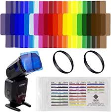 Amazon Com Fosoto 20pcs Flash Speedlite Color Gels Filters Compatible For Canon Nikon Sony Godox Yongnuo Camera Flash Light Camera Photo