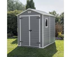 keter manor grey garden shed 6 x 8 ft