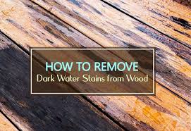 remove dark water stains from wood