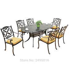 Order online today for fast home delivery. Heavy Duty Patio Dining Set Garden Cast Aluminum Set Oval Table With 6 Chairs Metal Furniture 7pcs Set Garden Furniture Sets Aliexpress