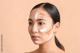 young asian woman with contouring