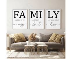 Letters Family Canvas Picture Wall Art
