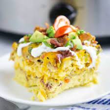 Start by pinching off pieces of crescent roll dough and placing them in a baking dish. Crockpot Breakfast Casserole The Gracious Wife
