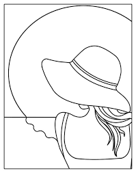 women with hat stained glass patterns