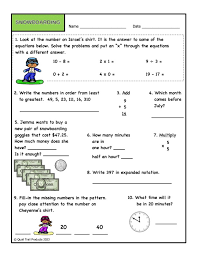 Grade 3 Math Worksheets Sports Theme