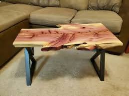 Rustic red cedar live edge table top 8ft x 30in x 3in. Handmade Cedar Coffee Table Tables For Sale Ebay