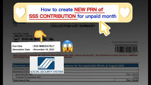 prn contribution for unpaid applicable
