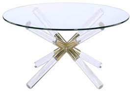 Modern Coffee Table Acrylic Crossed