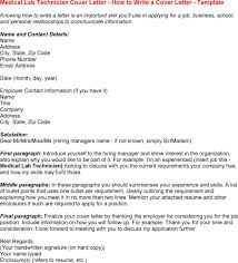 Medical Laboratory  Medical Technologist Cover Letter Examples