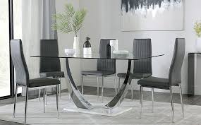 Peake Glass And Chrome Dining Table