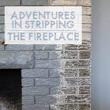 stripping refinishing fireplace brick