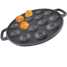 24 cm dia cast iron pancake maker with