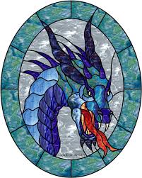 Dragon Head Stained Glass Pattern