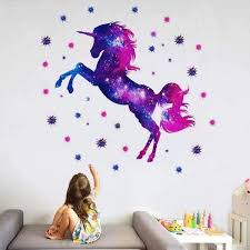 Purple Galaxy Unicorn Wall Sticker
